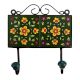 Forest Green Yellow Floral Tiles Hooks